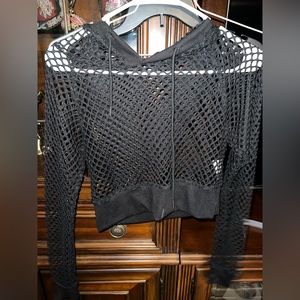 Shein long sleeve fishnet top